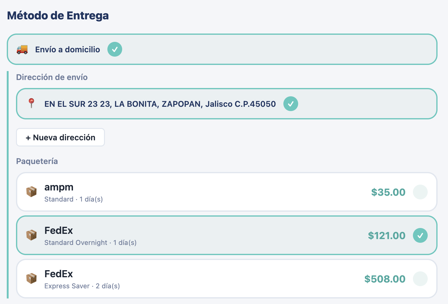 Entrega a domicilio